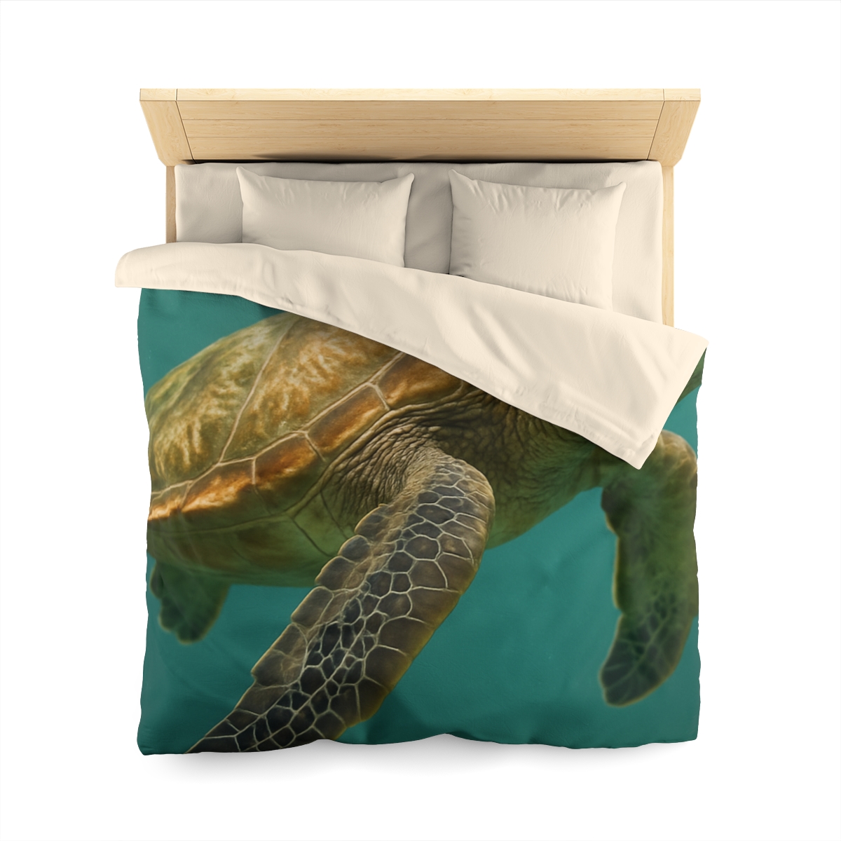 Amber Stillness Green Sea Turtle stylish duvet covers
