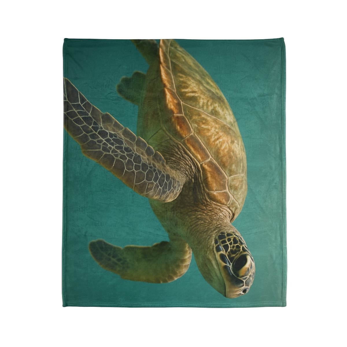 Amber Stillness Green Sea Turtle trendy patterned blankets