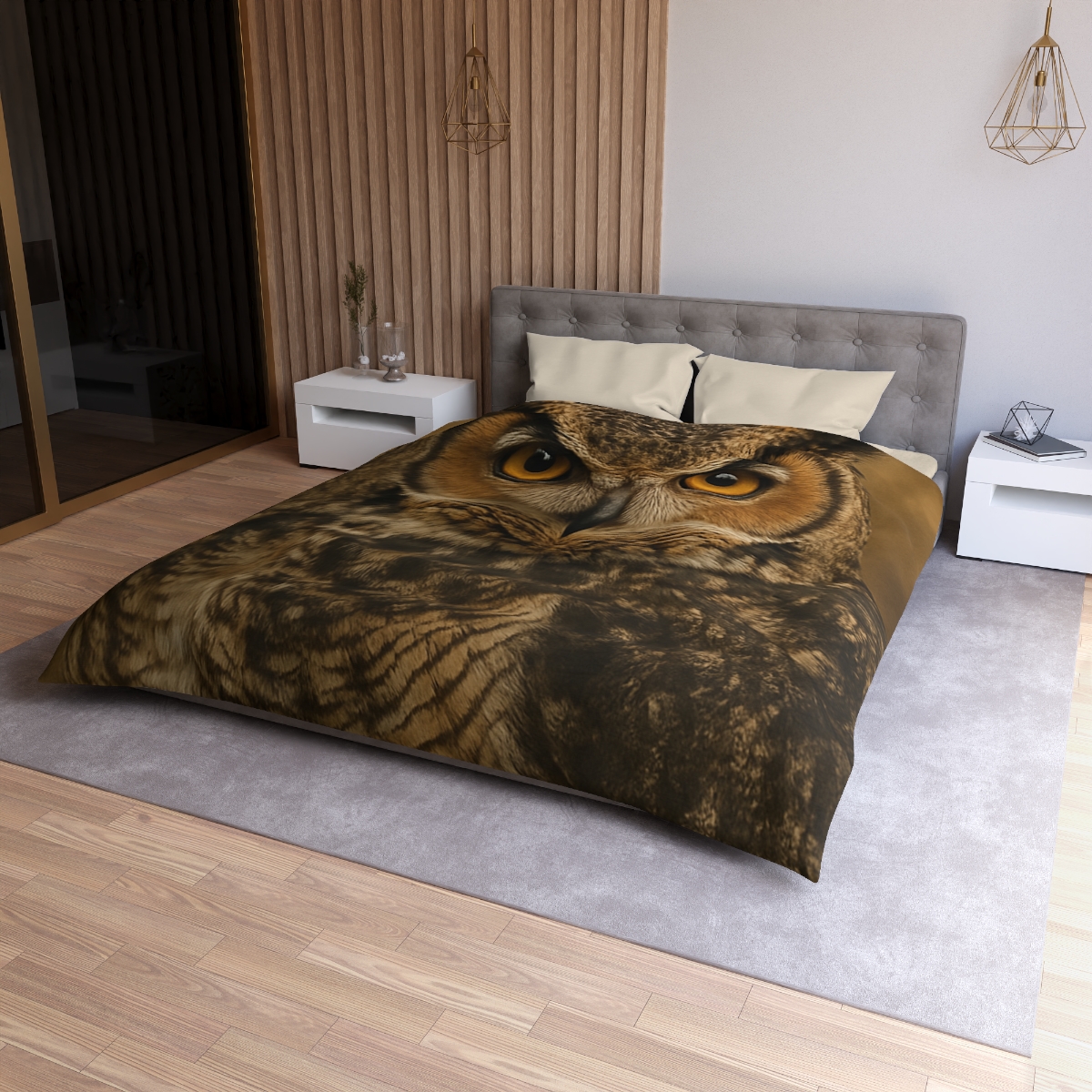 Amber Vigil Great Horned Owl soft comforter duvets