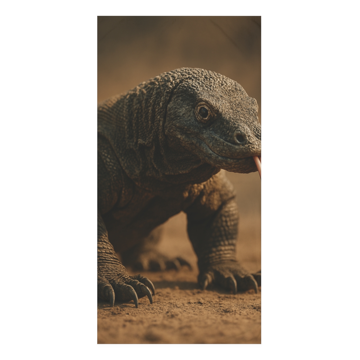 Ancient Komodo Dragon Sentinel soft cotton towels