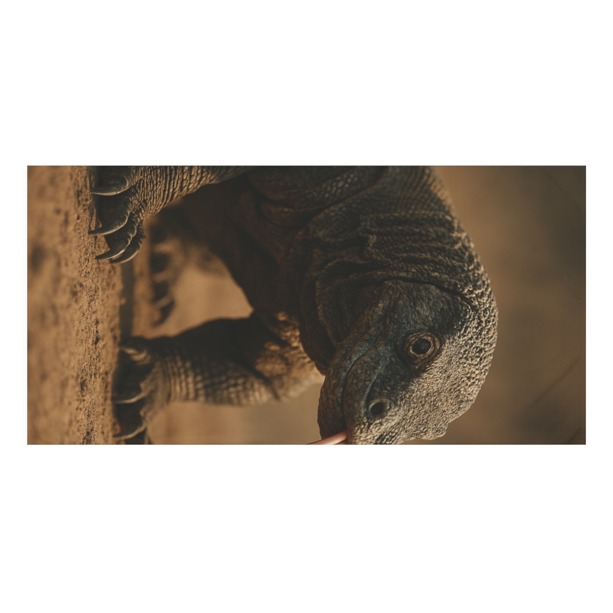 Ancient Komodo Dragon Sentinel soft cotton towels