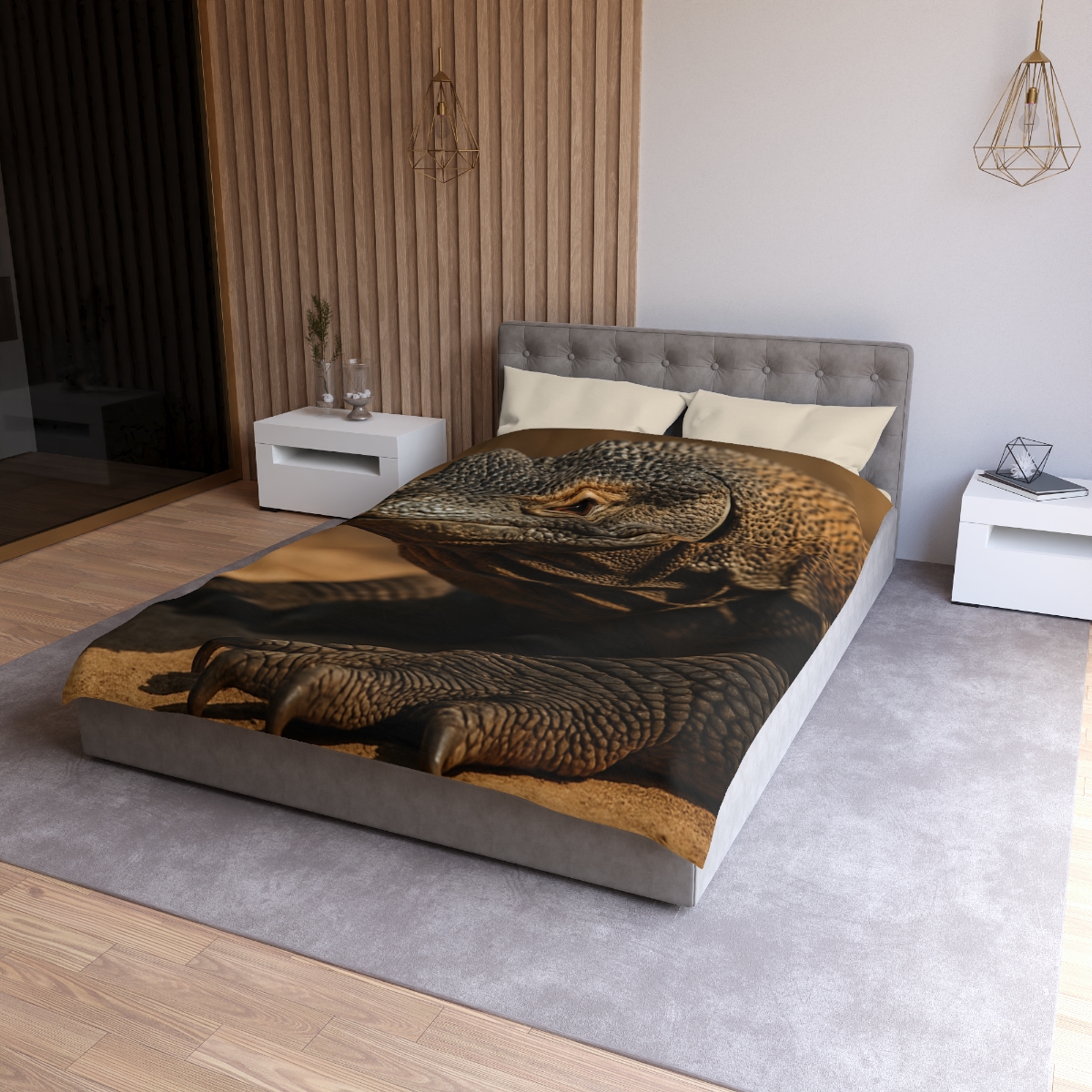 Ancient Scale Komodo Dragon stylish duvet covers
