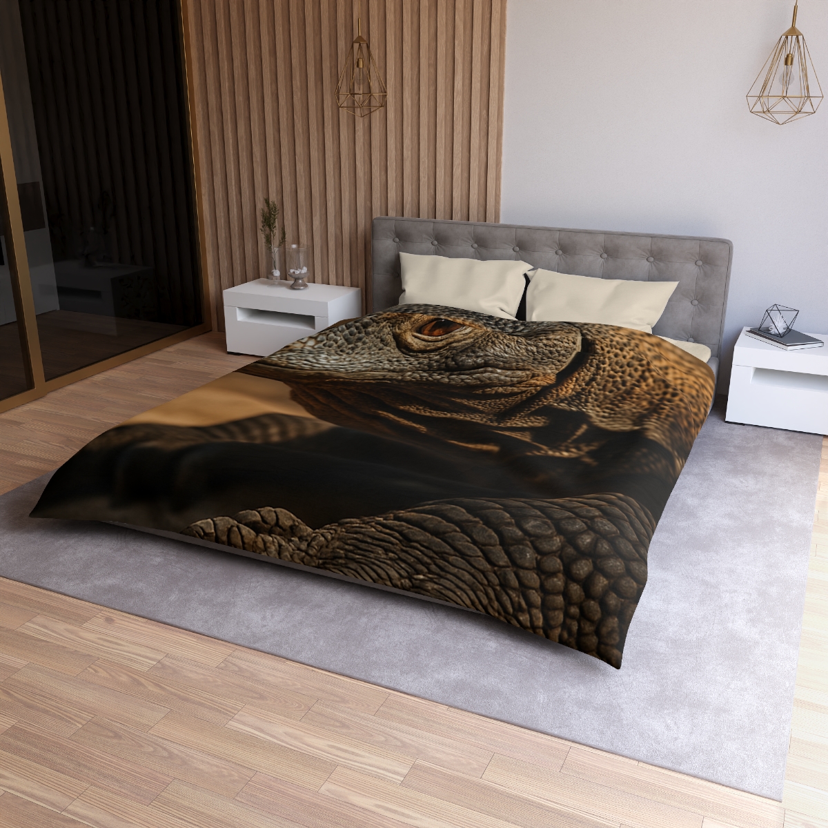 Ancient Scale Komodo Dragon stylish duvet covers