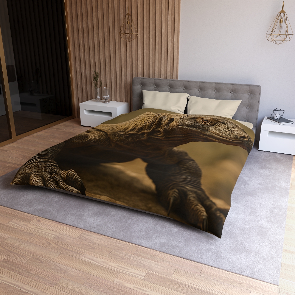 Ancient Sentinel Komodo Dragon stylish duvet covers