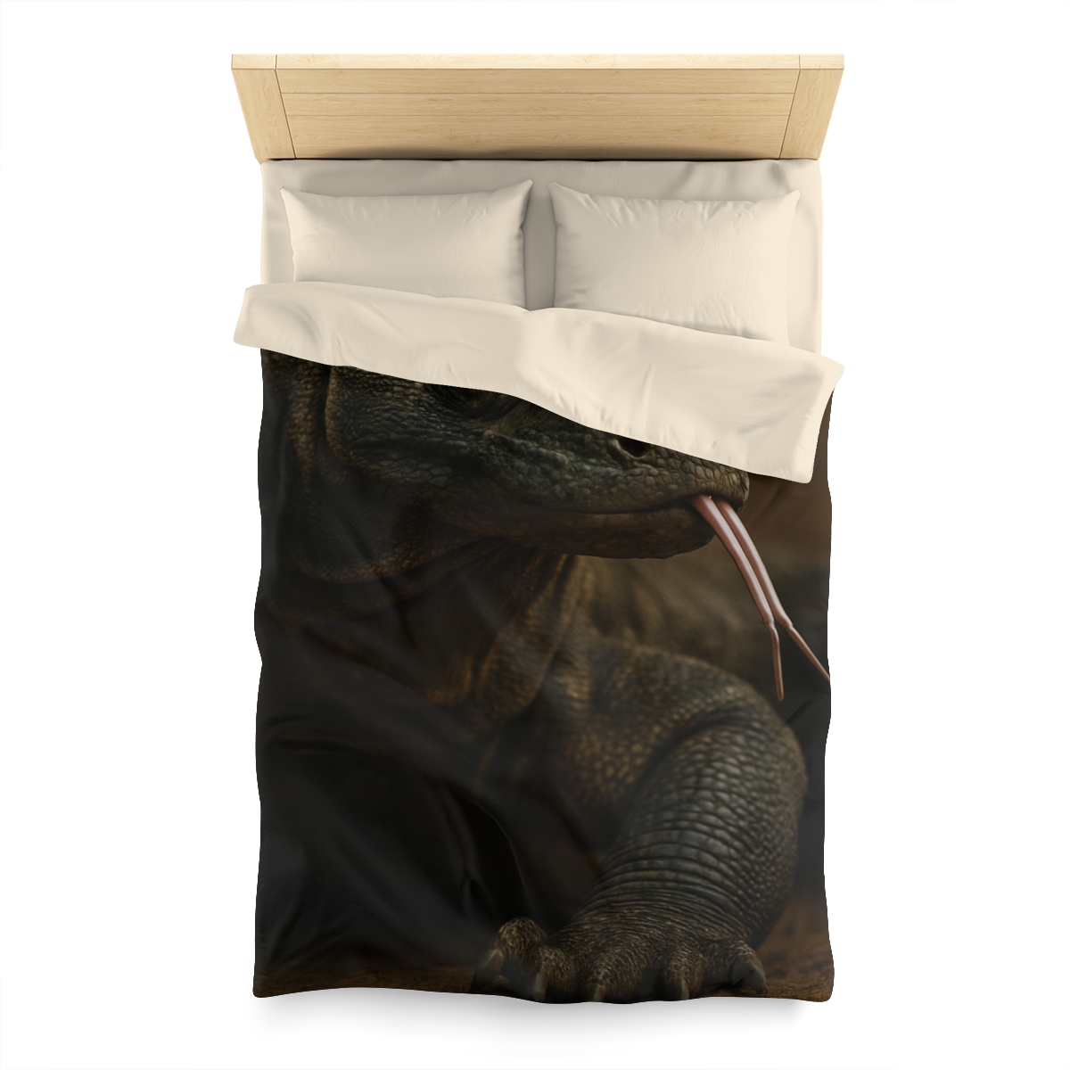 Ancient Sentinel Komodo Dragon designer printed duvets