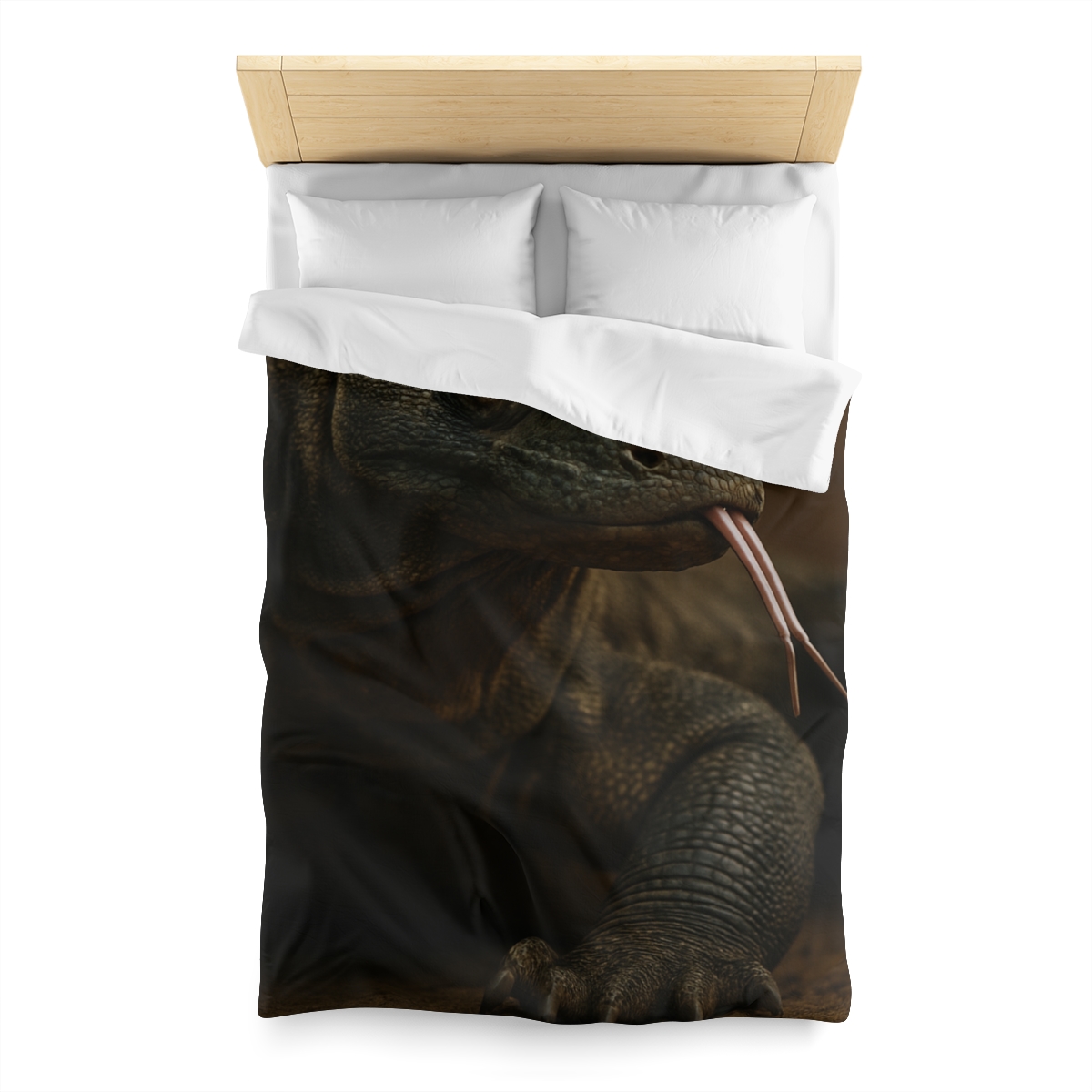 Ancient Sentinel Komodo Dragon designer printed duvets
