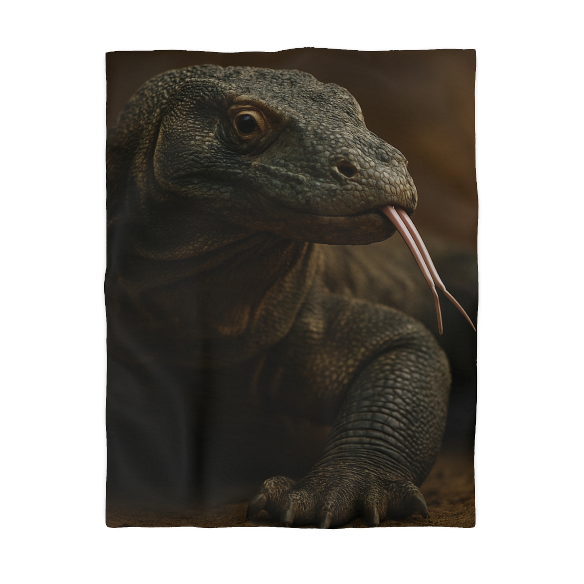 Ancient Sentinel Komodo Dragon designer printed duvets