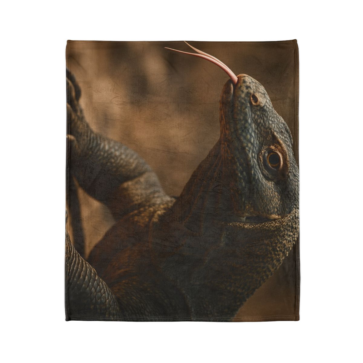 Ancient Sentinel Komodo Dragon personalized cozy blankets