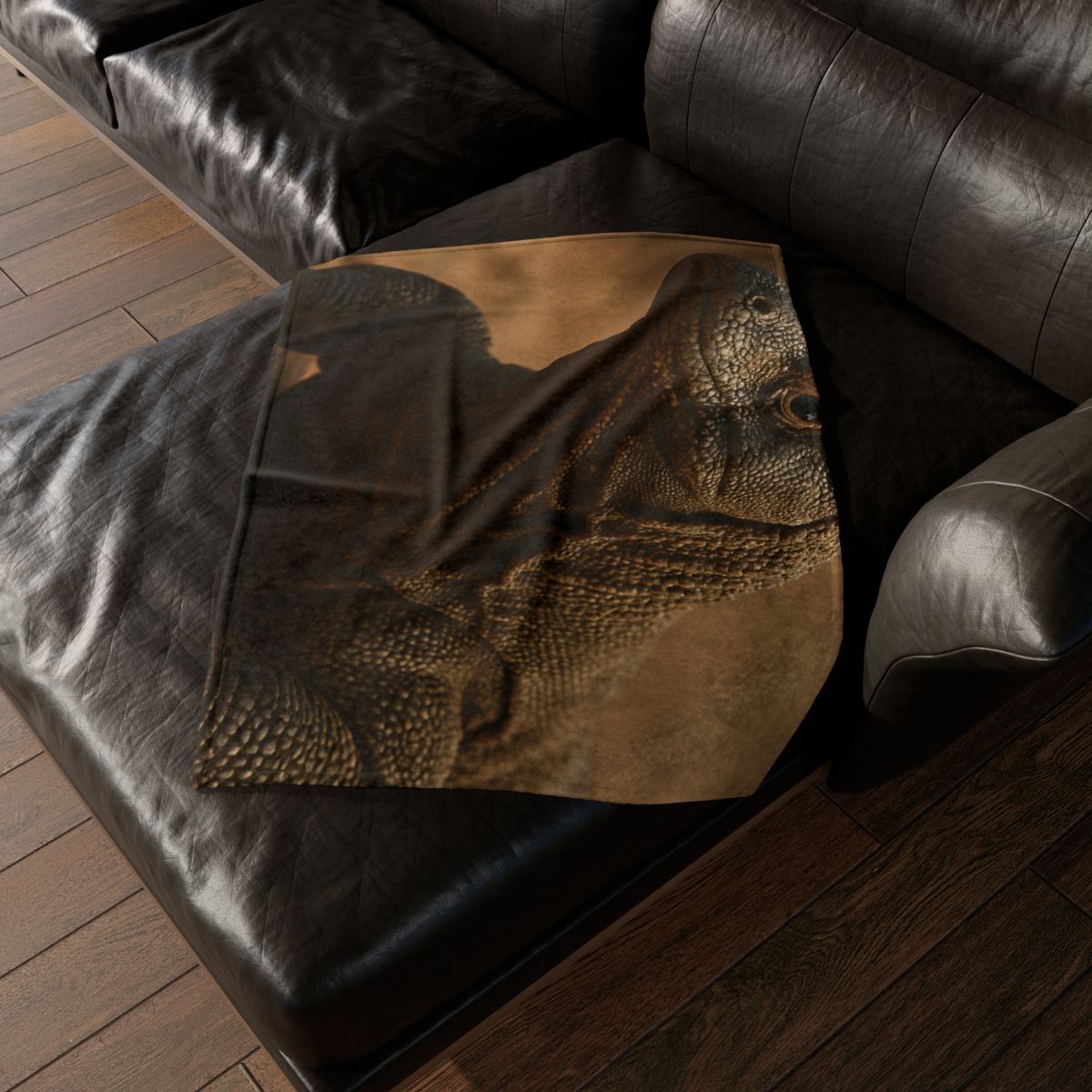 Ancient Sentinel Komodo Dragon trendy patterned blankets