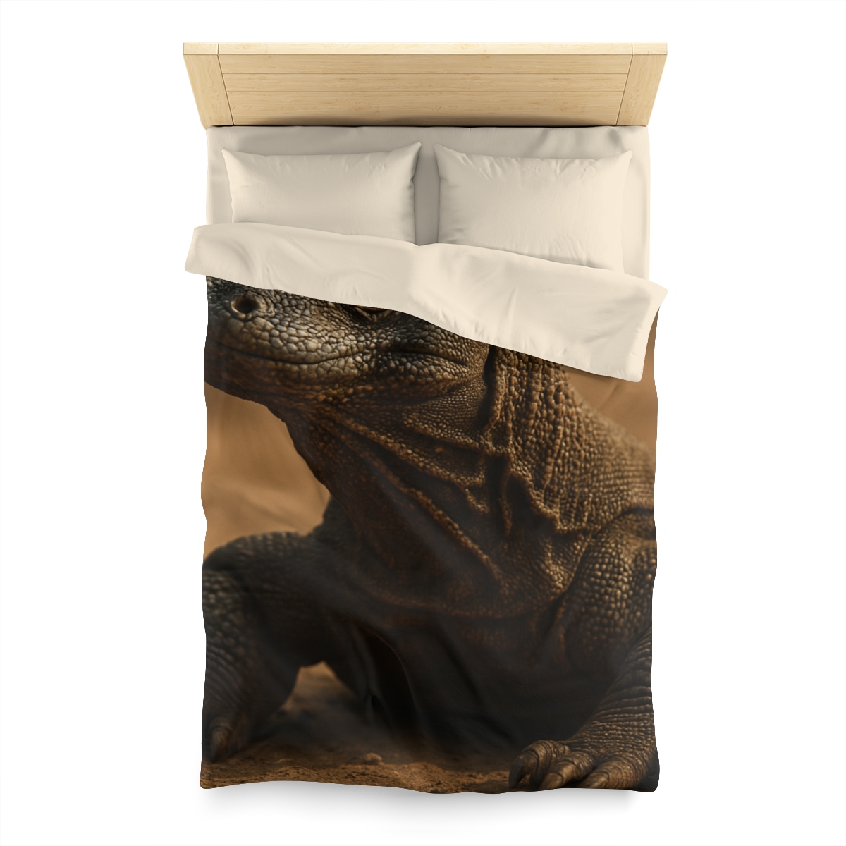 Ancient Sentinel Komodo Dragon designer printed duvets