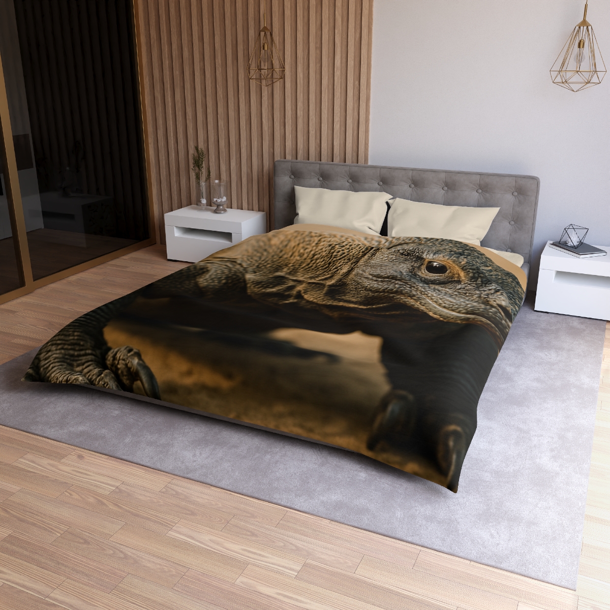 Ancient Sentinel Komodo Dragon unique patterned duvets