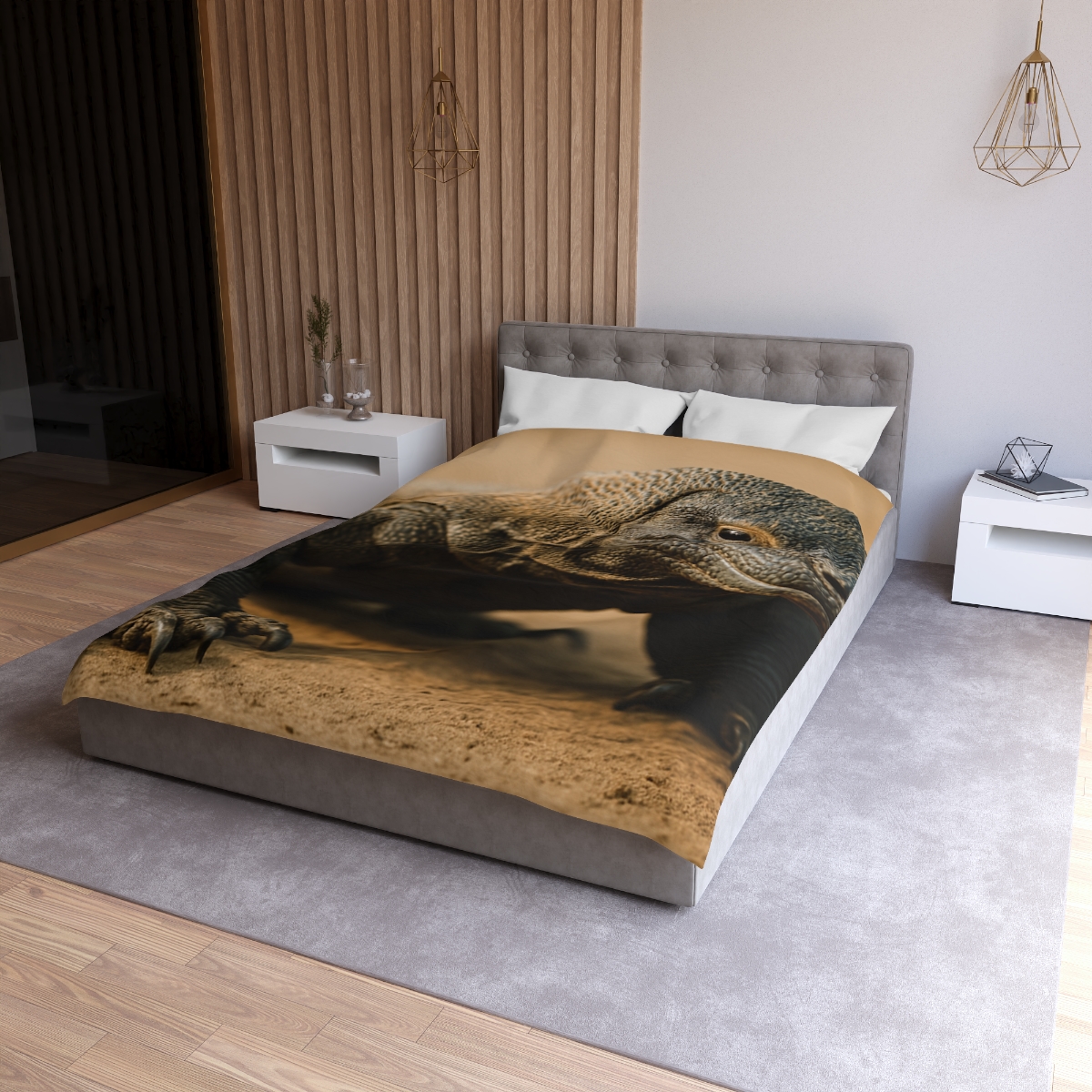 Ancient Sentinel Komodo Dragon unique patterned duvets