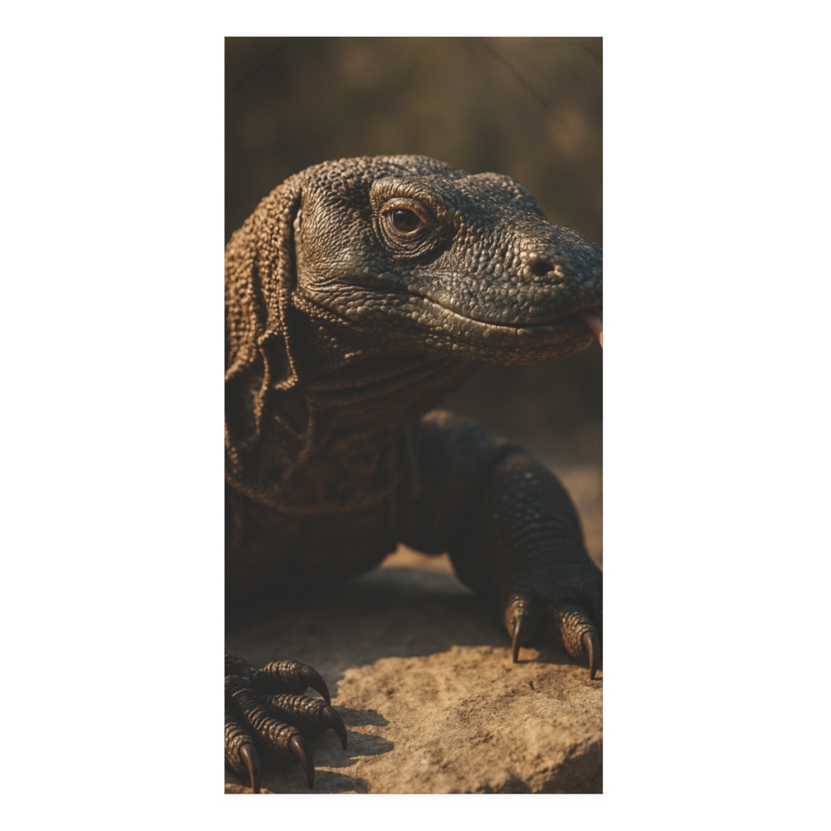 Ancient Sentinel Komodo Dragon stylish beach towels