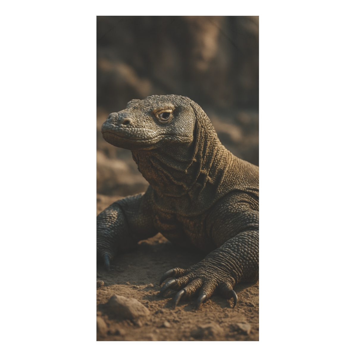 Ancient Sentinel Komodo Dragon trendy hand towels