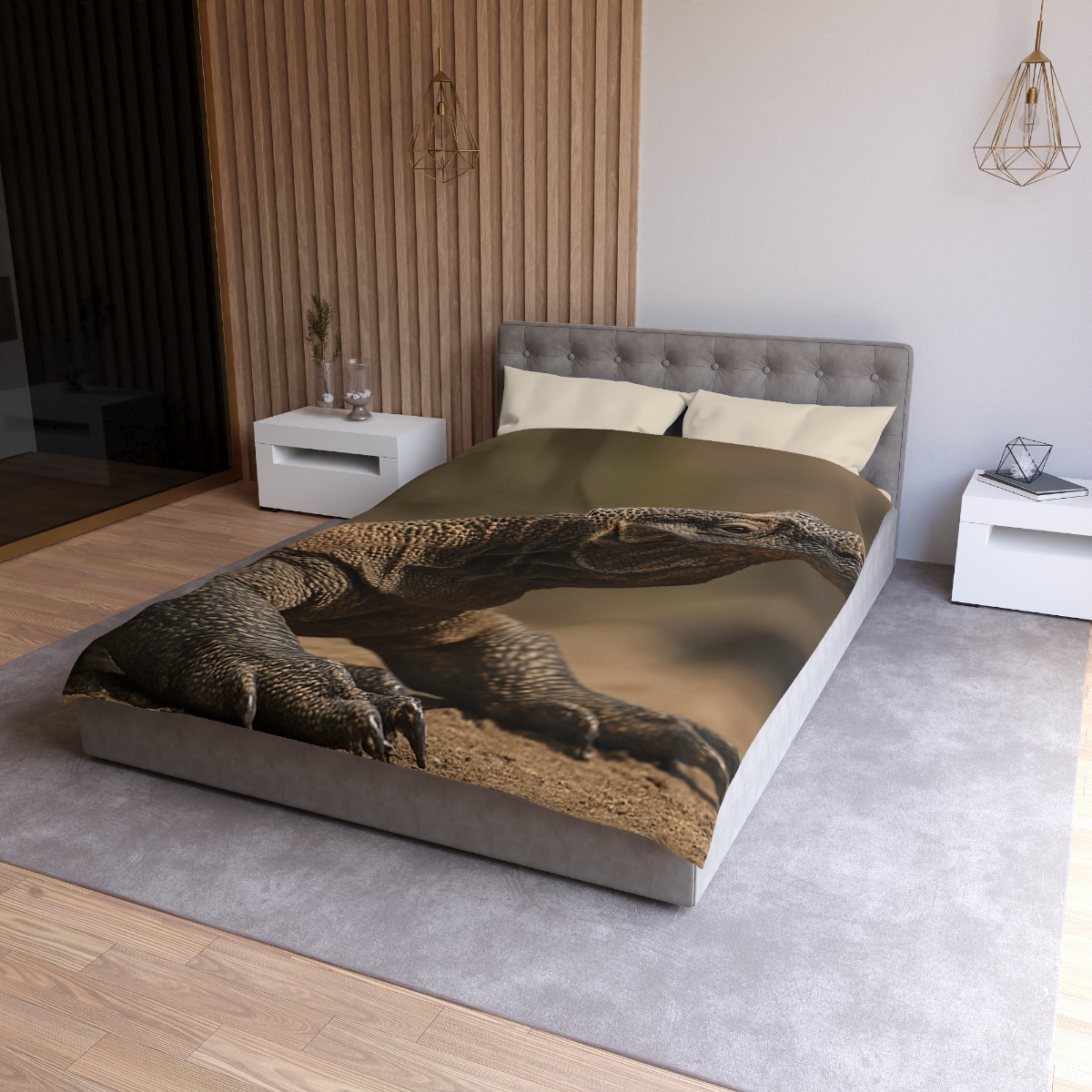 Ancient Sentinel Komodo Dragon soft comforter duvets