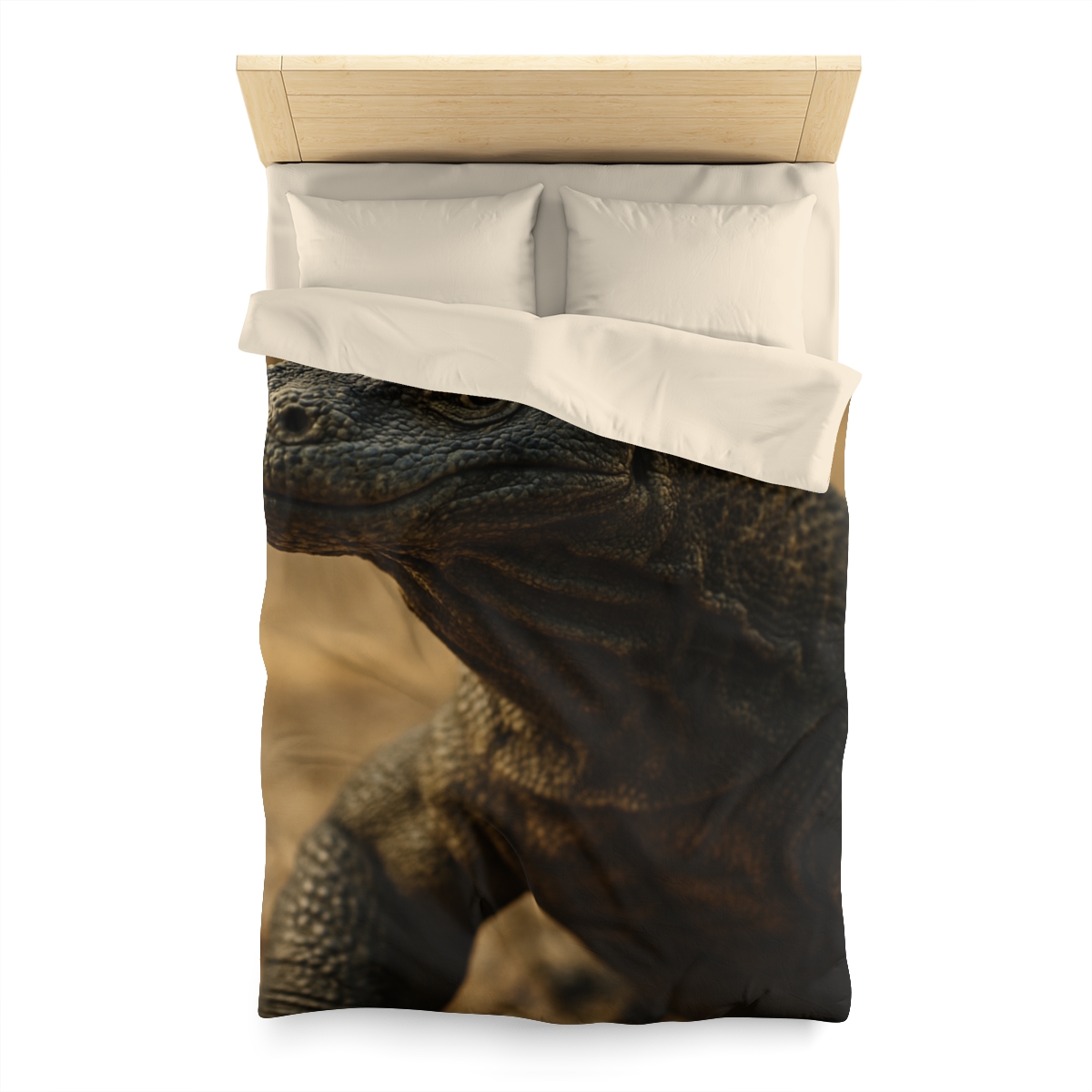 Ancient Sentinel Komodo Dragon designer printed duvets