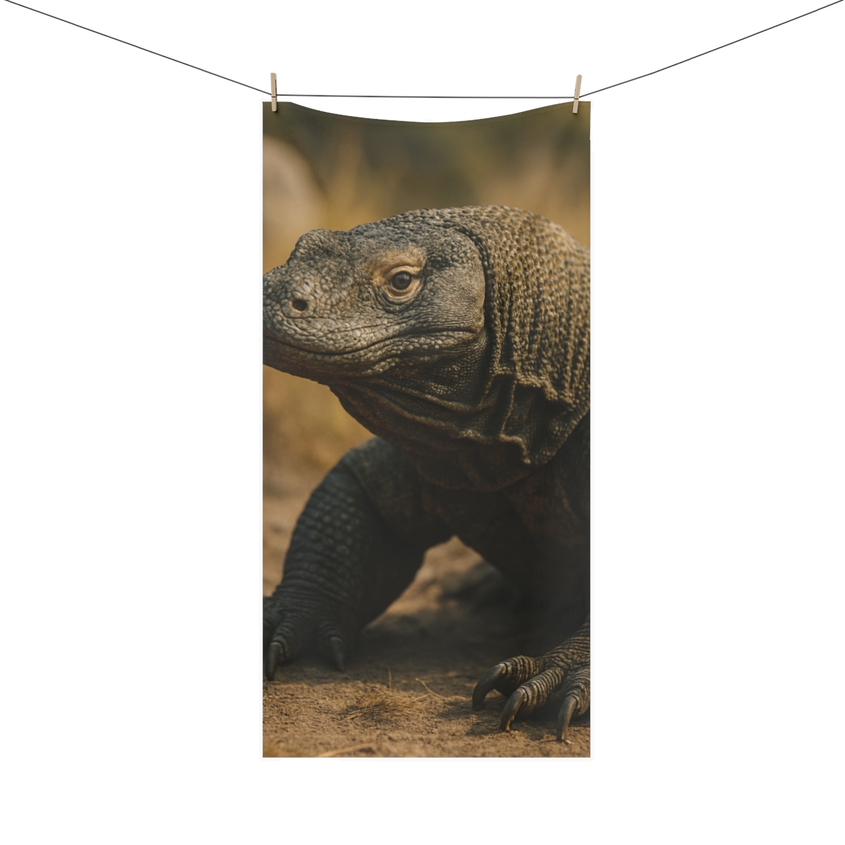 Ancient Sentinel Komodo Dragon personalized bath towels