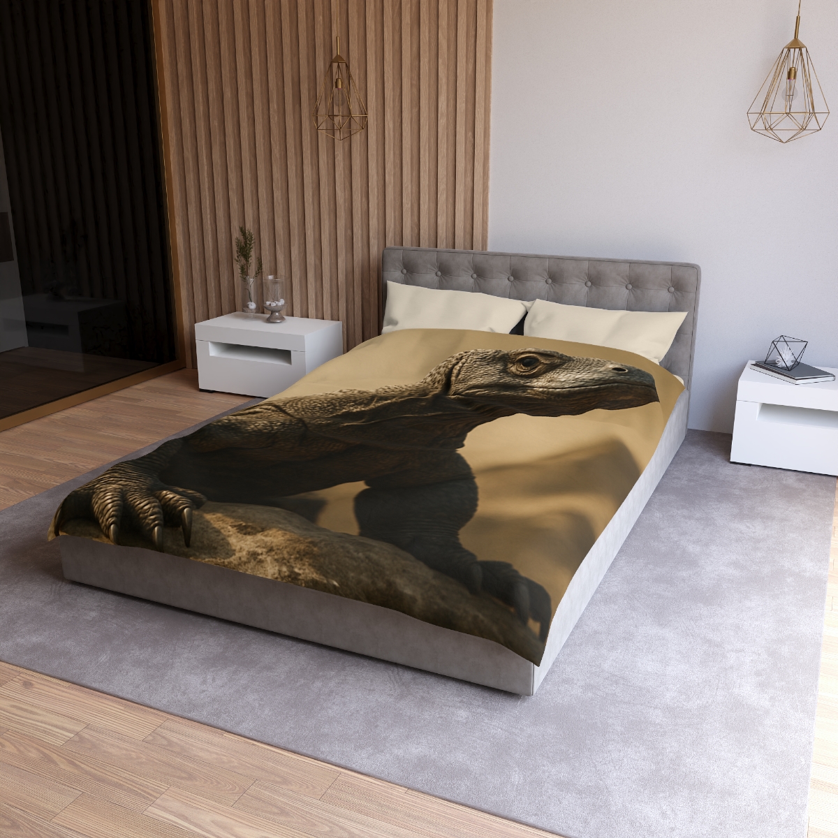 Ancient Sentinel Komodo Dragon unique patterned duvets