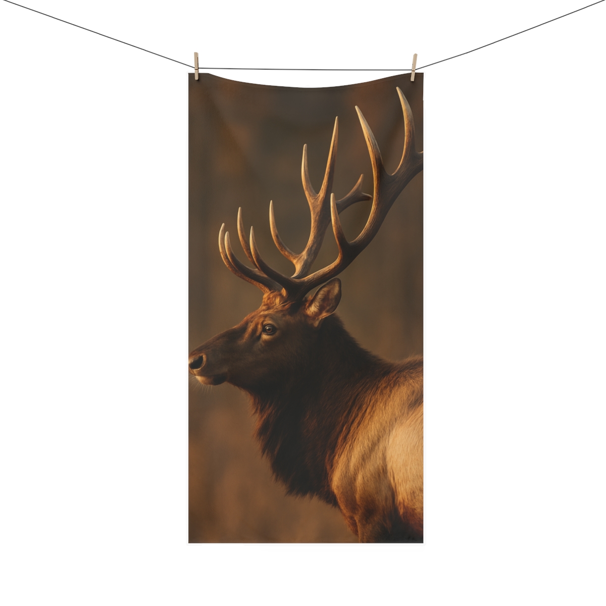 Antler Crown Mountain Elk stylish beach towels