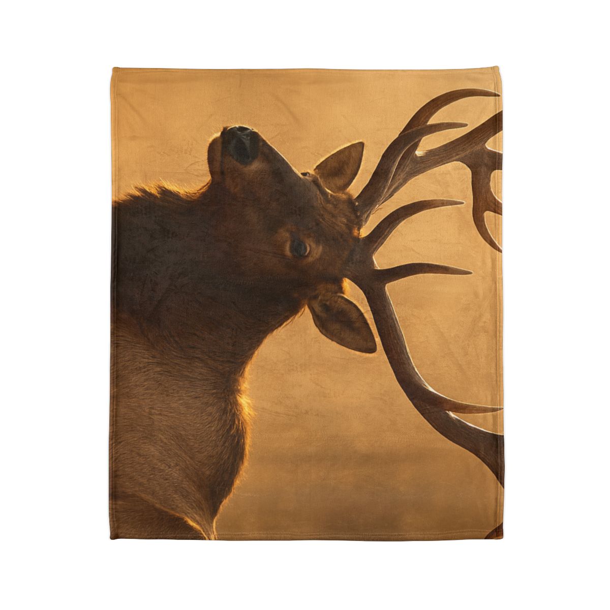Antler Crown Mountain Elk personalized cozy blankets