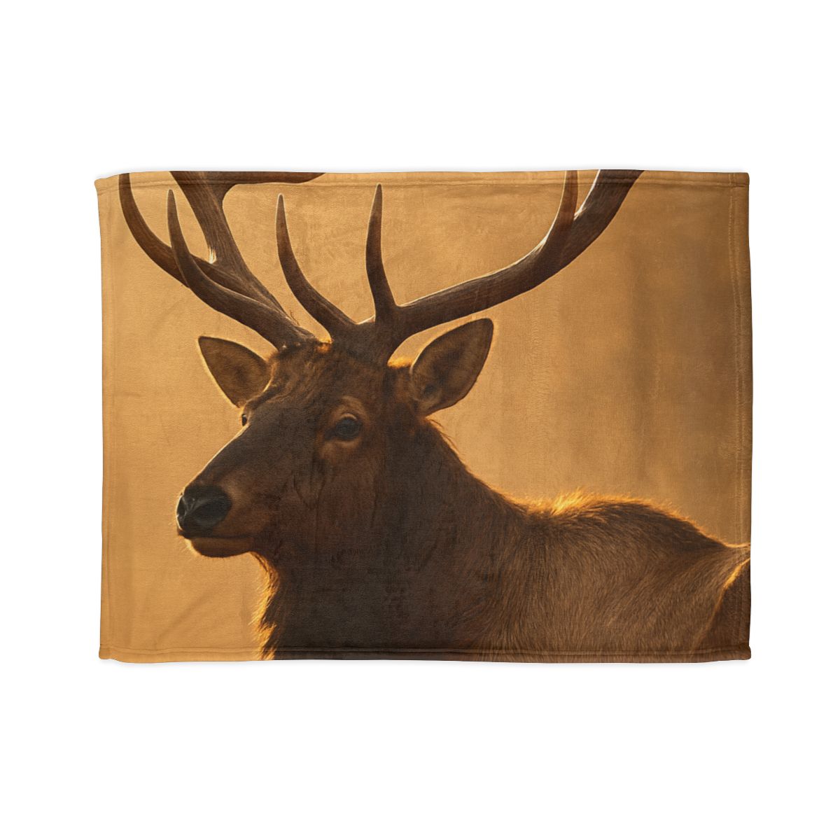 Antler Crown Mountain Elk personalized cozy blankets