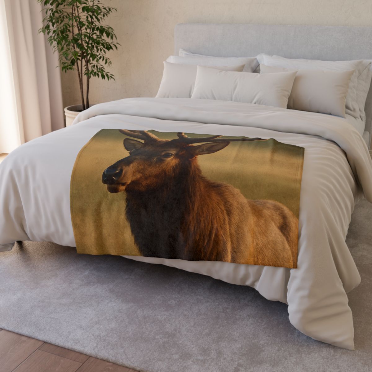 Antler Crown Mountain Elk warm winter blankets