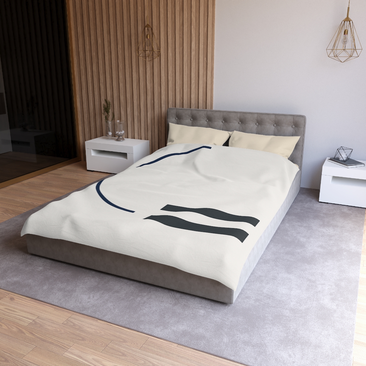 Arc And Twin Bars Alignment unique patterned duvets