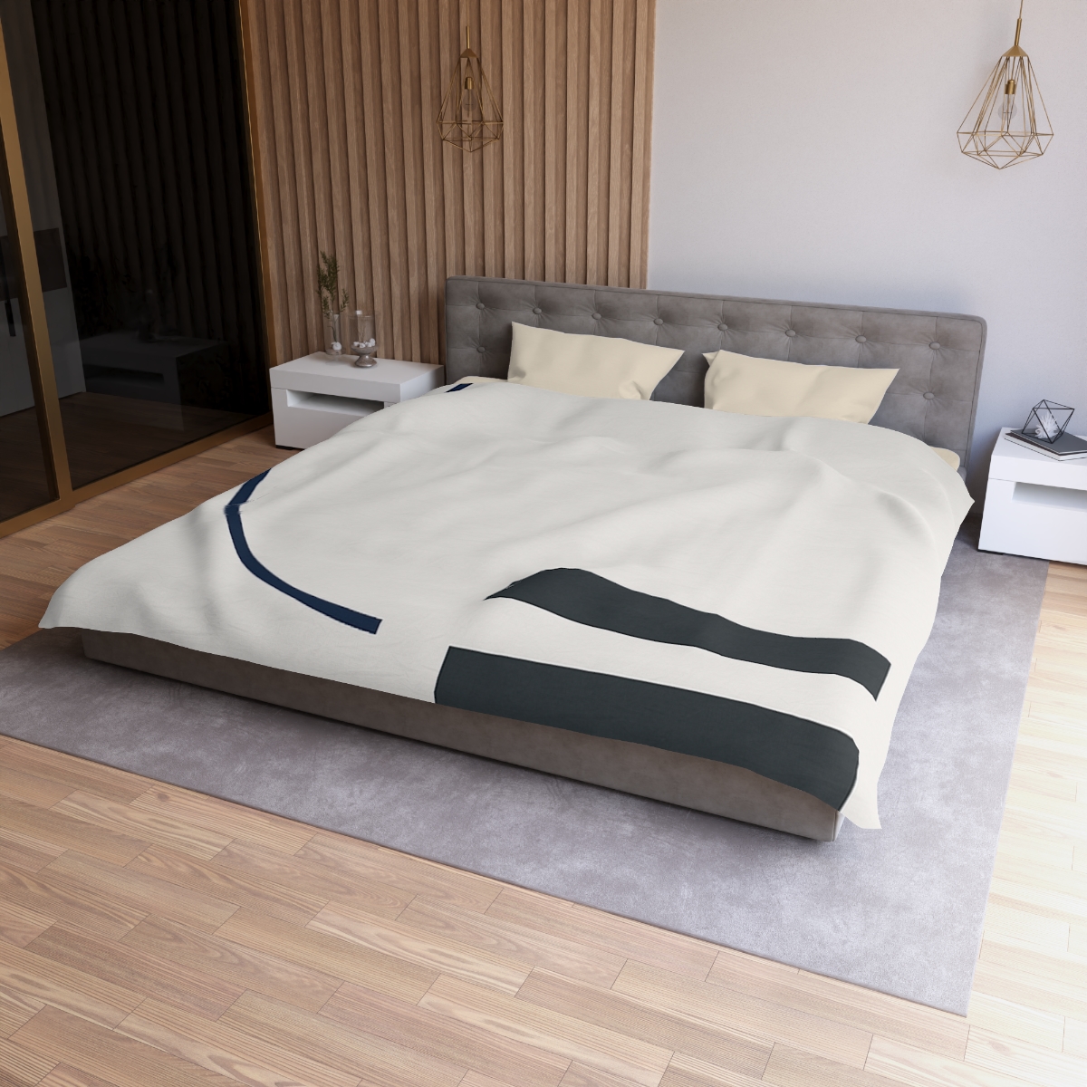 Arc And Twin Bars Alignment unique patterned duvets