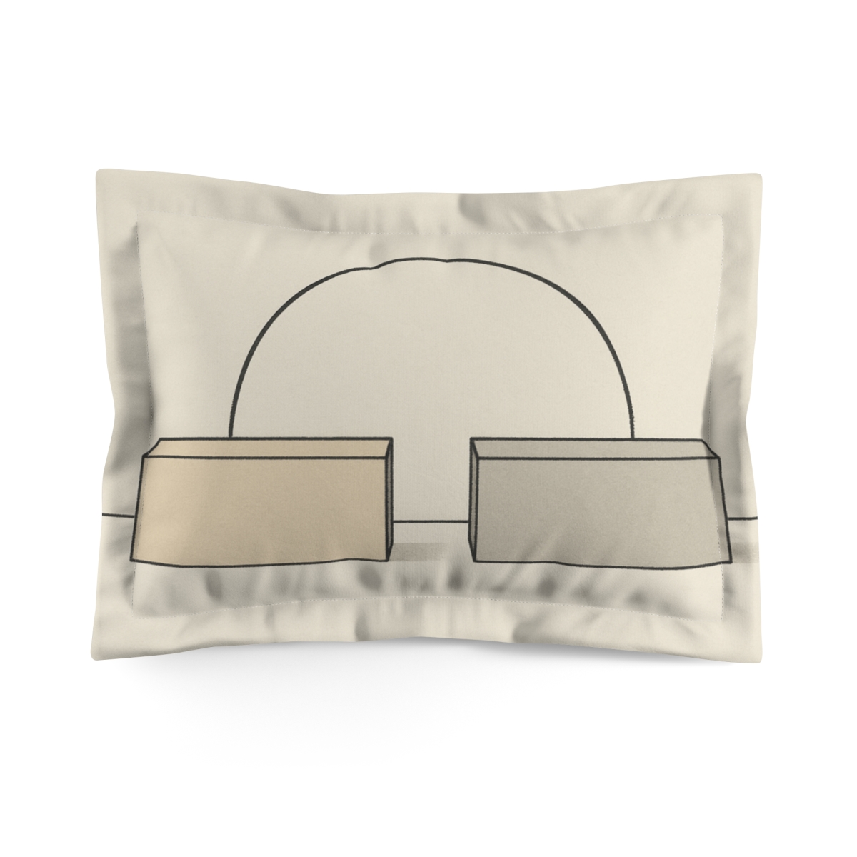 Arc Bridge Over Twin Blocks custom pillows