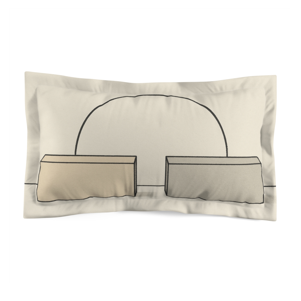 Arc Bridge Over Twin Blocks custom pillows