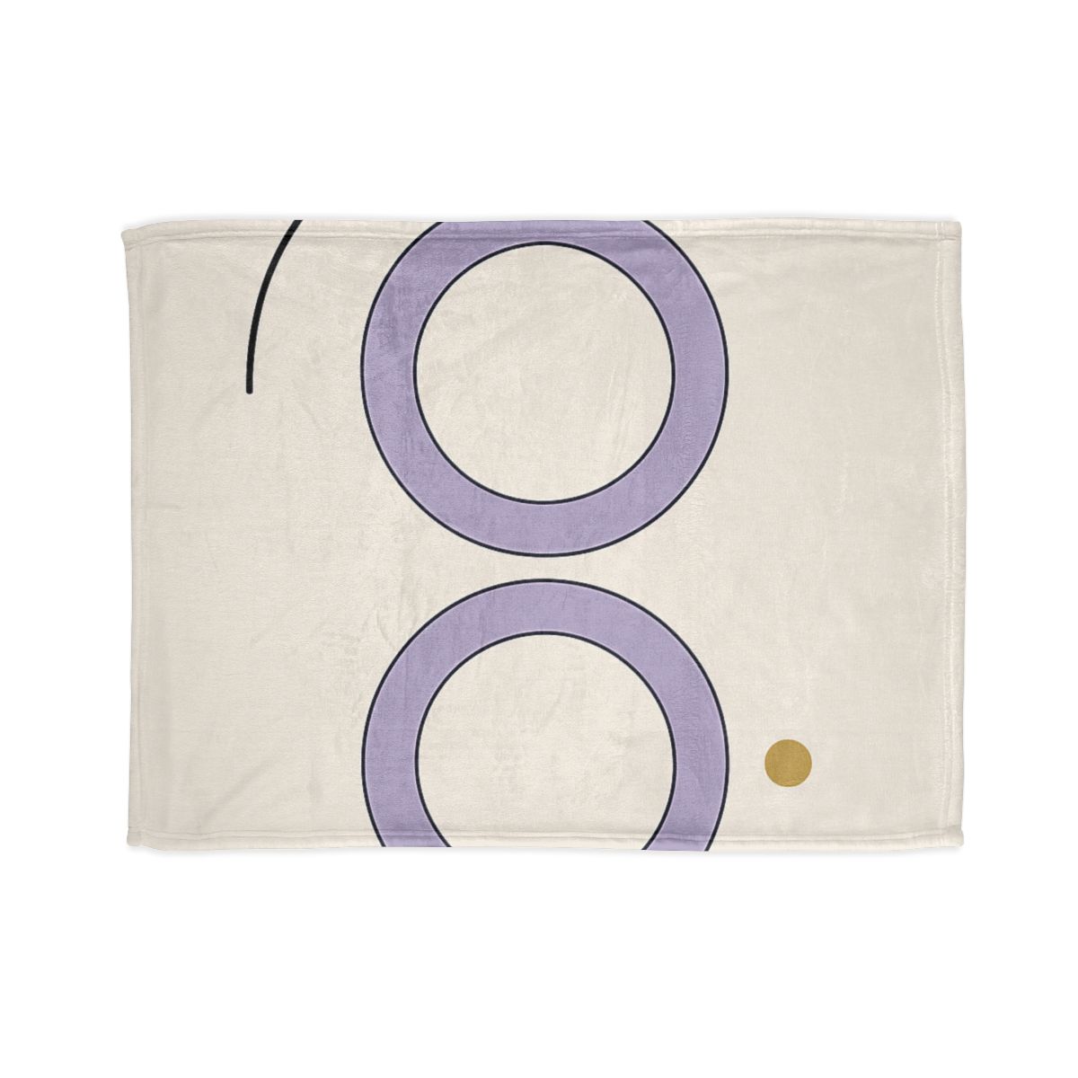 Arc Corner With Paired Rings personalized cozy blankets