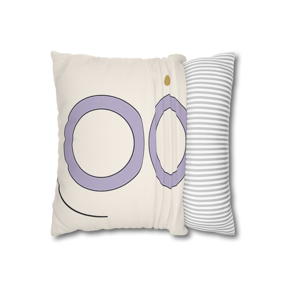 Arc Corner With Paired Rings personalized pillow covers