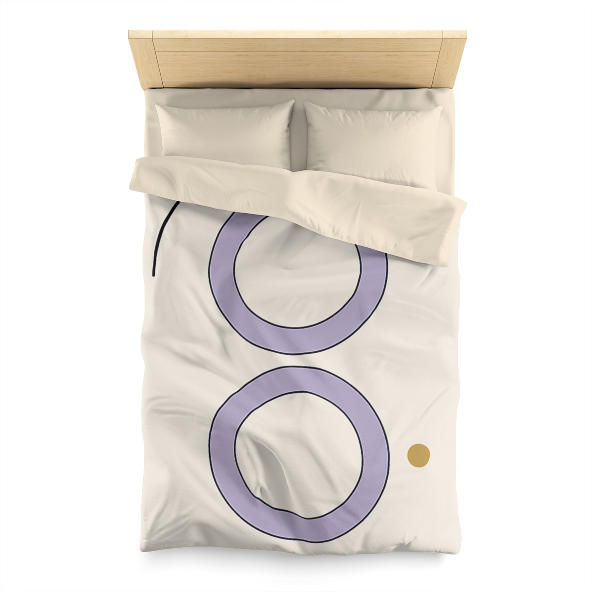 Arc Corner With Paired Rings personalized bedding duvets