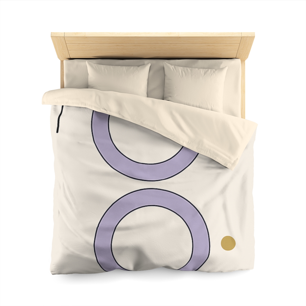 Arc Corner With Paired Rings personalized bedding duvets