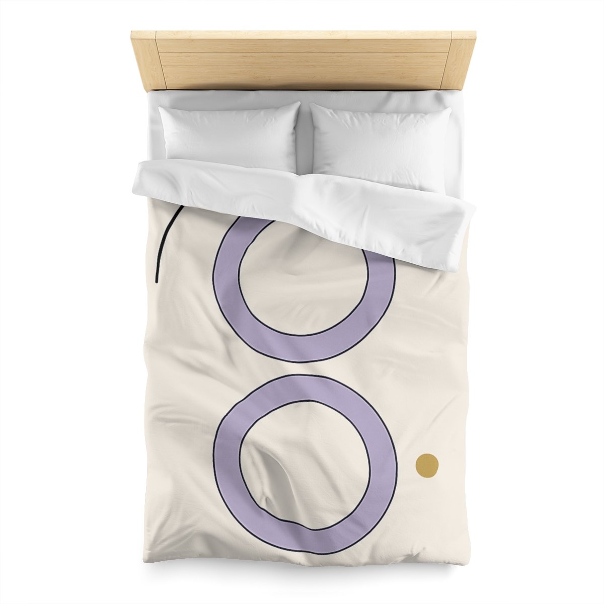 Arc Corner With Paired Rings personalized bedding duvets
