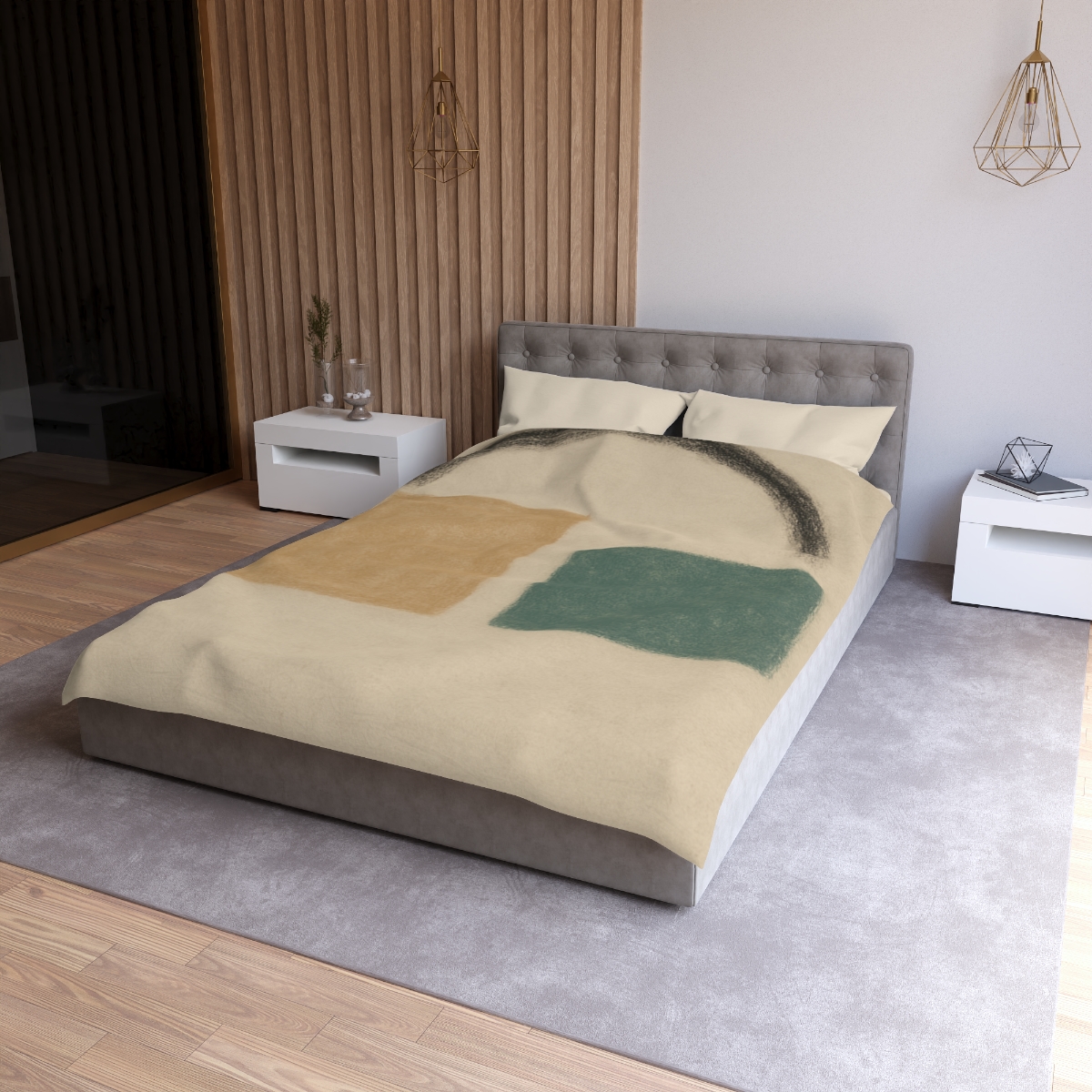 Arc Window And Twin Blocks designer printed duvets