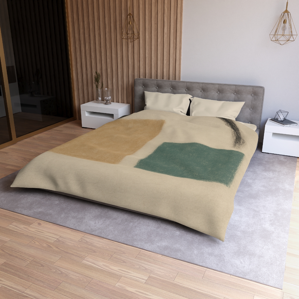 Arc Window And Twin Blocks designer printed duvets