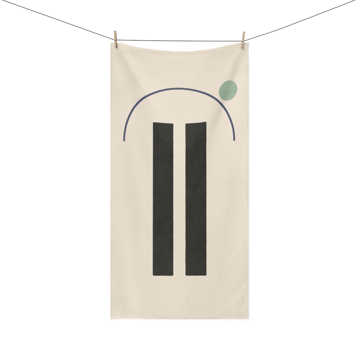 Arc Window Over Twin Bars soft cotton towels