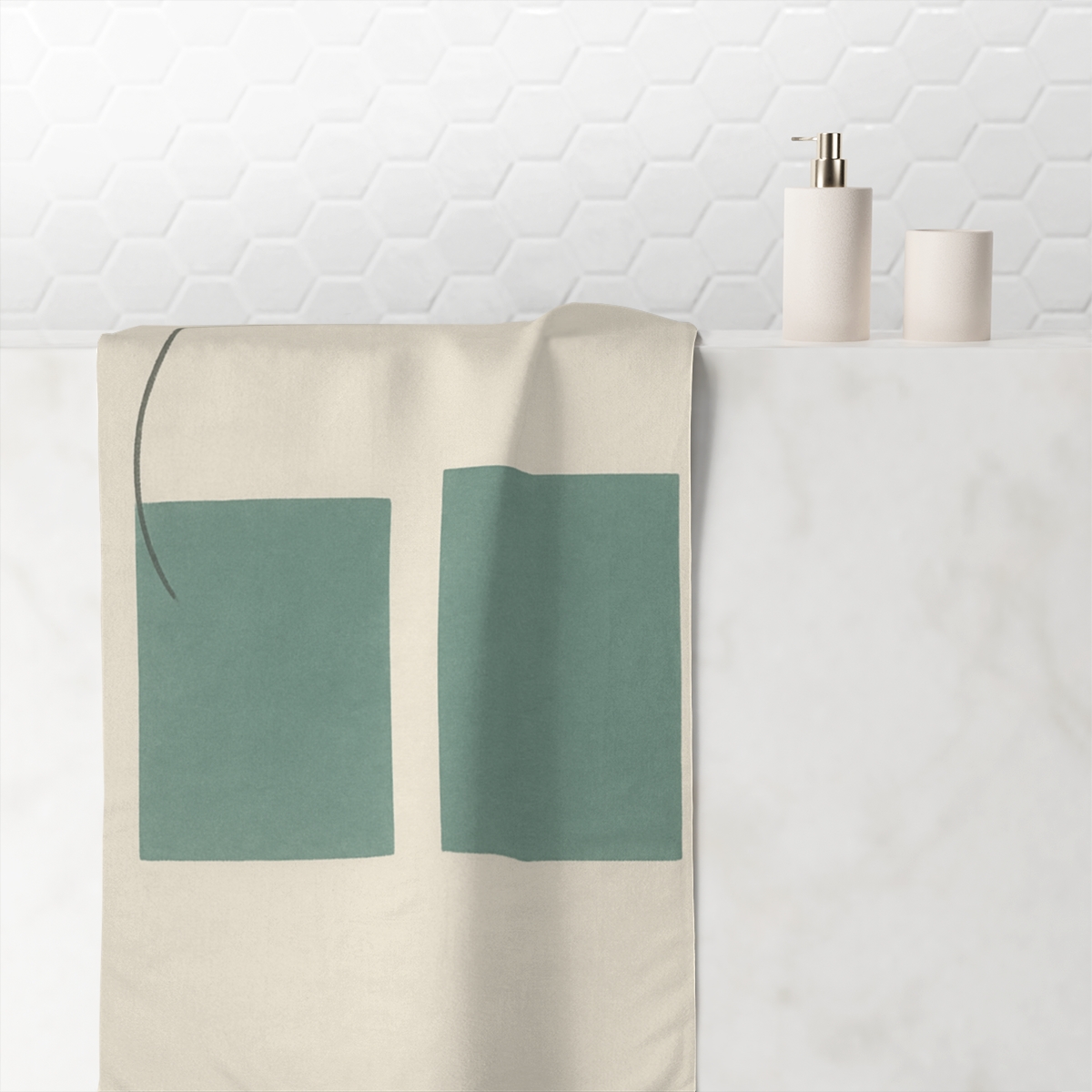 Arc Window Over Twin Blocks comfortable face towels