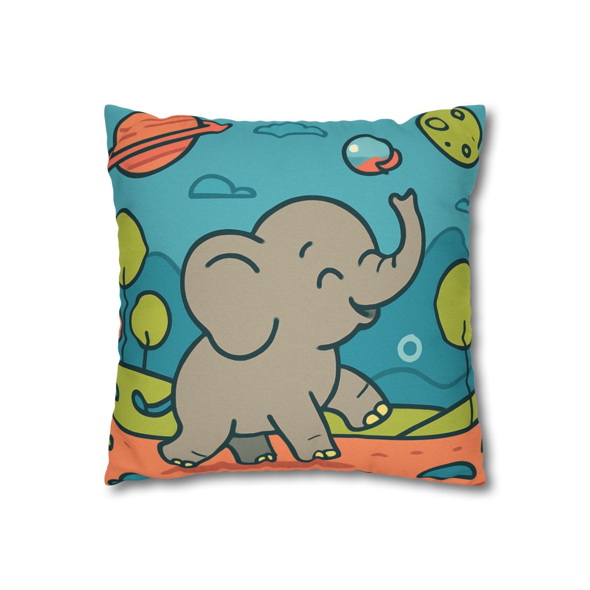 Astro Safari Elephant trendy patterned pillow cases