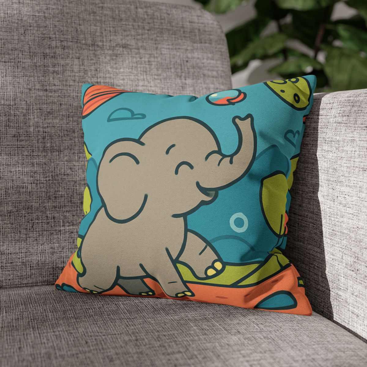 Astro Safari Elephant trendy patterned pillow cases