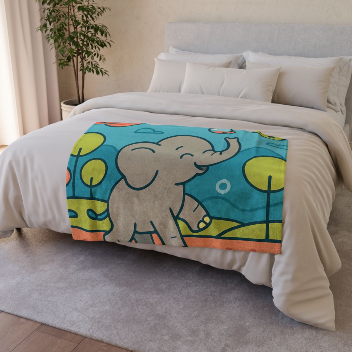 Astro Safari Elephant designer printed blankets