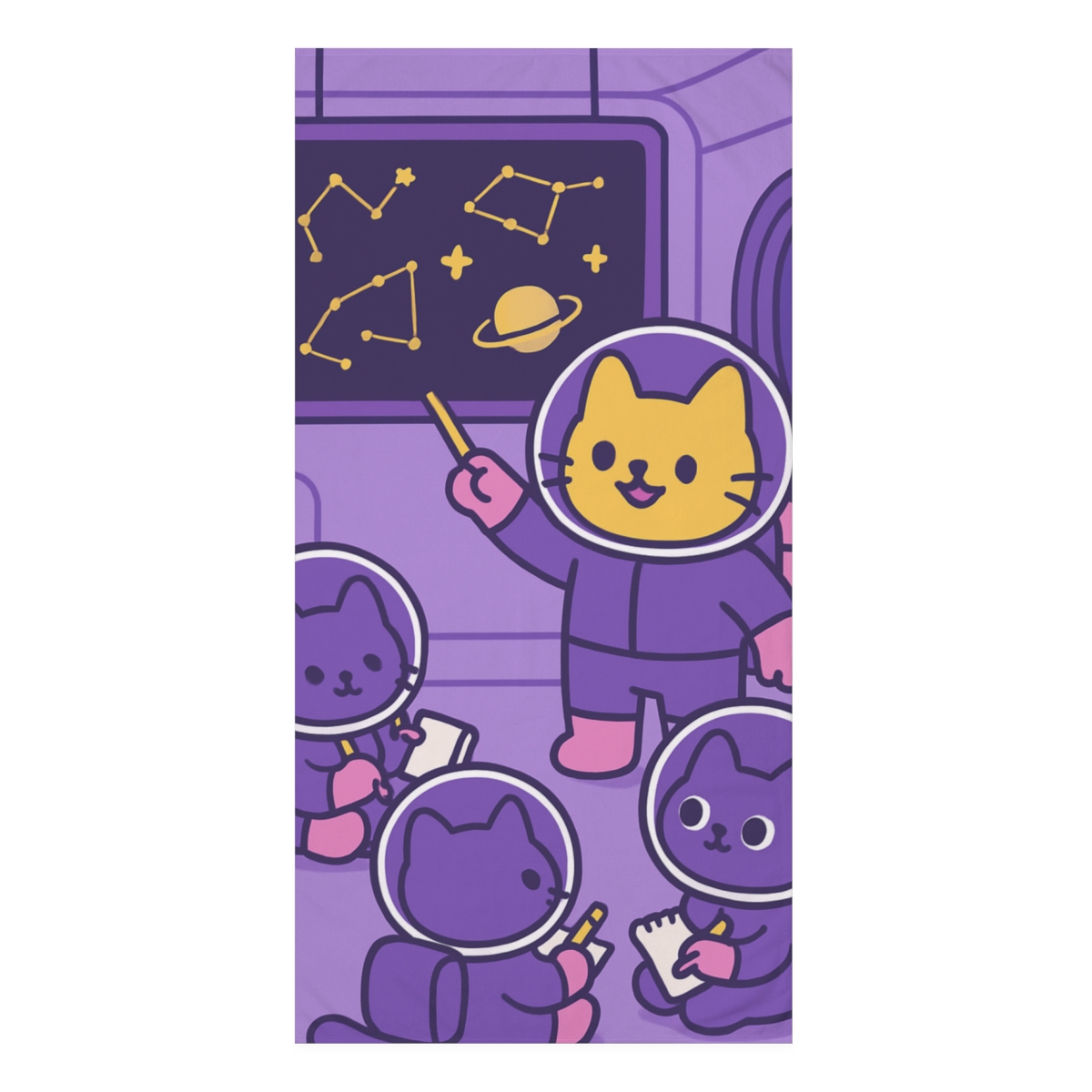Astronaut Cat School comfortable face towels