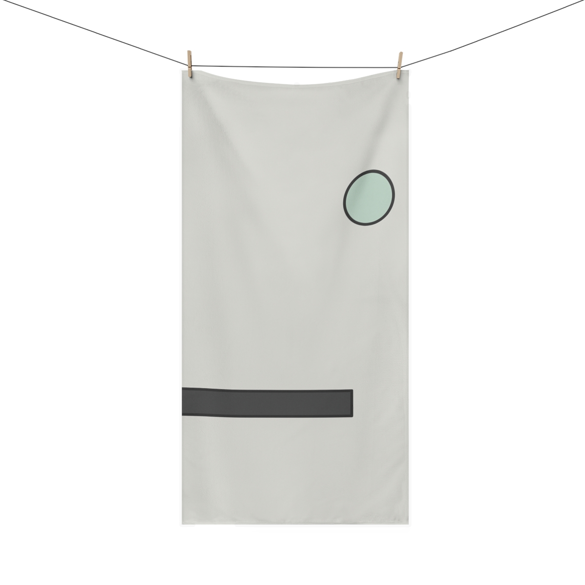 Asymmetric Bar And Dot Pairing decorative home towelscustom towels