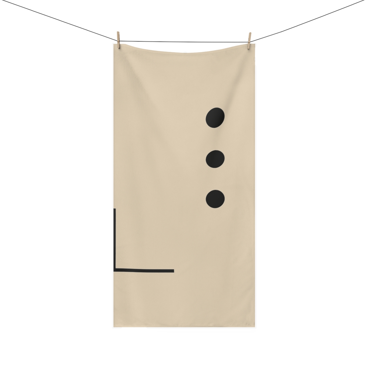 Asymmetric Dot Column With Corner Frame trendy hand towels