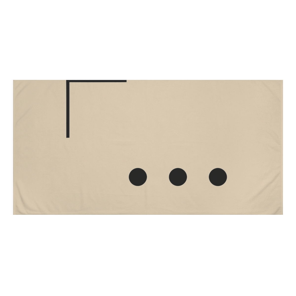 Asymmetric Dot Column With Corner Frame trendy hand towels