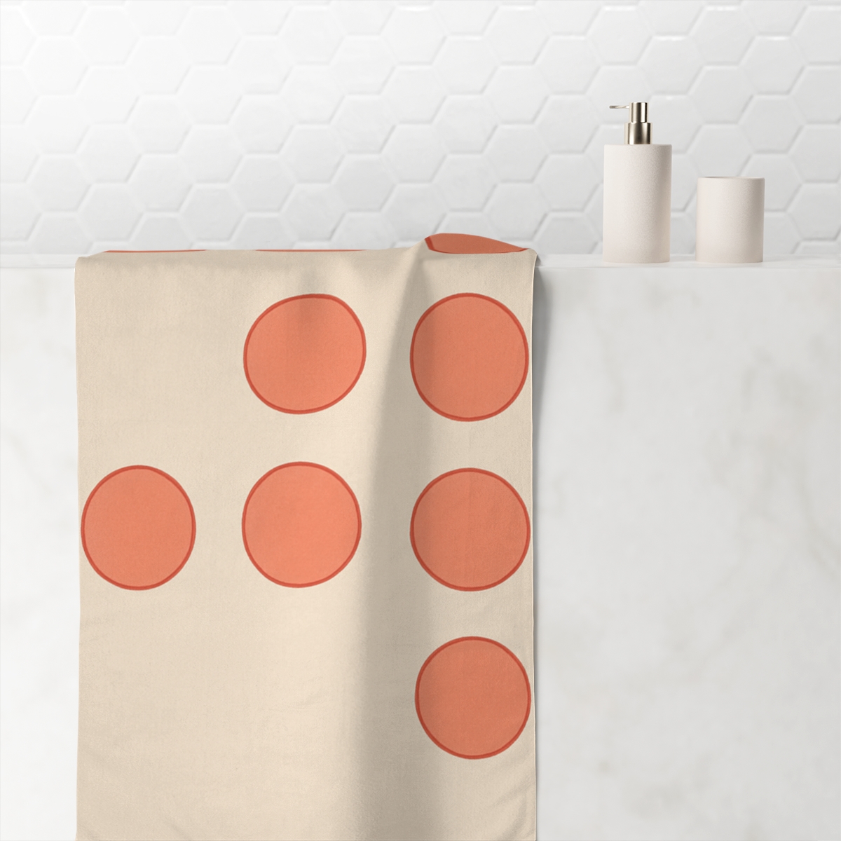 Asymmetric Dot Grid Cluster comfortable face towels