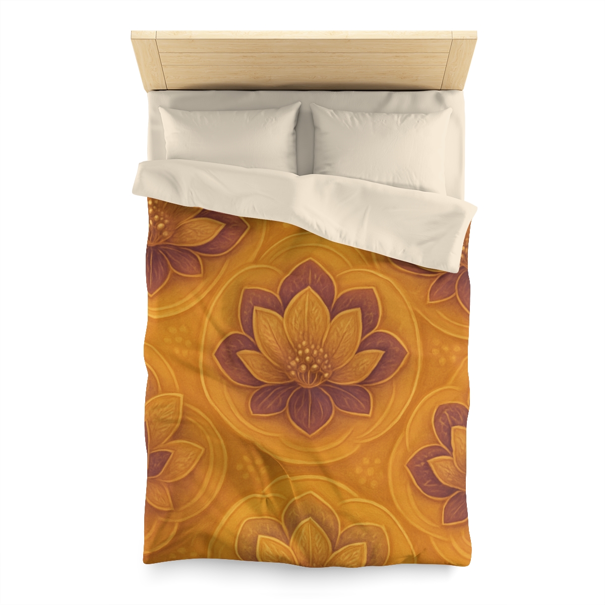 Auric Blossom Halo designer printed duvets