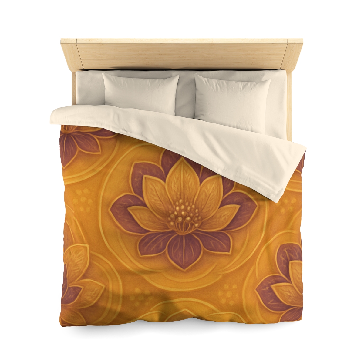 Auric Blossom Halo designer printed duvets