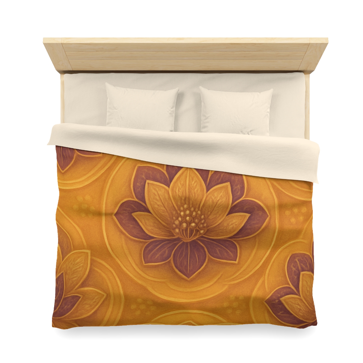 Auric Blossom Halo designer printed duvets